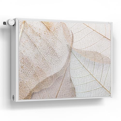 DEQORI Magnetfolie für Heizung 80x60 cm | Motiv Zarte Blattstrukturen | dekorative Magnetmatte Heizkörper Schutz Verkleidung | Magnet Deko-Folie selbstklebend, magnetisch & wasserabweisend von DEQORI