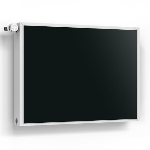 DEQORI Magnetfolie für Heizung 80x60 cm | Unifarben - Schwarz | dekorative Magnetmatte Heizkörper Schutz Verkleidung | Magnet Deko-Folie selbstklebend, magnetisch & wasserabweisend von DEQORI