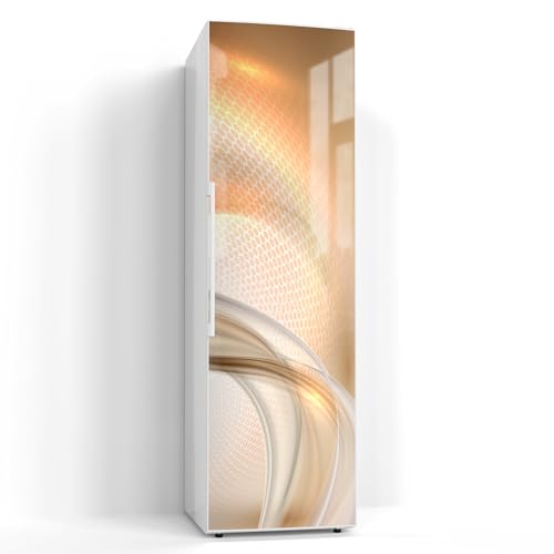 DEQORI Magnetfolie für Kühlschrank 60x200 cm | Motiv Schwingungen im Licht | dekorative Magnetmatte Gefrierschrank Schutz | Magnet Deko-Folie selbstklebend, magnetisch & beschreibbar von DEQORI