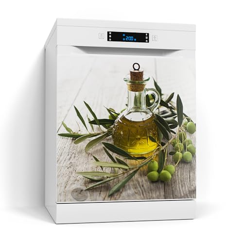 DEQORI Magnetfolie für Spülmaschine 60x60 cm | Motiv Olivenöl mit Olivenzweig | dekorative Magnetmatte Geschirrspüler Schutz | Magnet Deko-Folie selbstklebend, magnetisch & wasserabweisend DEQORI Magnetfolie für Spülmaschine 60x60 cm | Motiv Olivenöl mit Olivenzweig | dekorative Magnetmatte Geschirrspüler Schutz | Magnet Deko-Folie selbstklebend, magnetisch & wasserabweisend von DEQORI