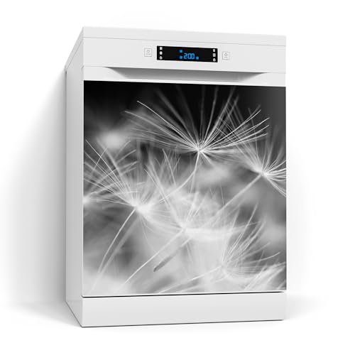 DEQORI Magnetfolie für Spülmaschine 60x60 cm | Motiv Pusteblumenflug | dekorative Magnetmatte Geschirrspüler Schutz | Magnet Deko-Folie selbstklebend, magnetisch & wasserabweisend von DEQORI