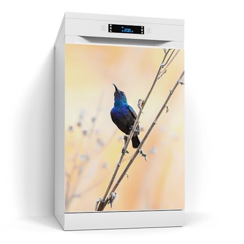 DEQORI Magnetfolie für Spülmaschine 60x80 cm | Motiv Blaues Funkeln | dekorative Magnetmatte Geschirrspüler Schutz | Magnet Deko-Folie selbstklebend, magnetisch & wasserabweisend von DEQORI