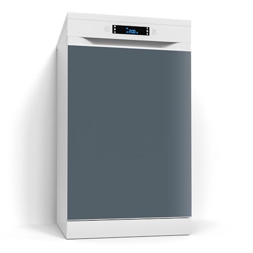 DEQORI Magnetfolie für Spülmaschine 60x80 cm | Unifarben - Dunkelgrau | dekorative Magnetmatte Geschirrspüler Schutz | Magnet Deko-Folie selbstklebend, magnetisch & wasserabweisend von DEQORI