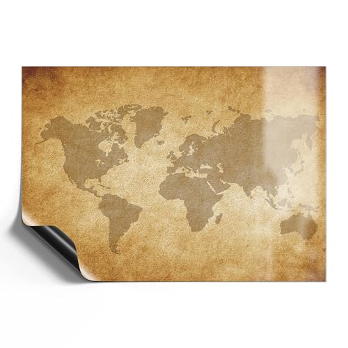 DEQORI Magnetfolie universal 42x30 cm (A3) | Motiv Globale Pergamentkunst | Magnet Magnetmatte Kühlschrank | magnetisch beschreibbar Wochenplaner & Haushaltsplaner | Magnet-Schild Einkaufsliste von DEQORI
