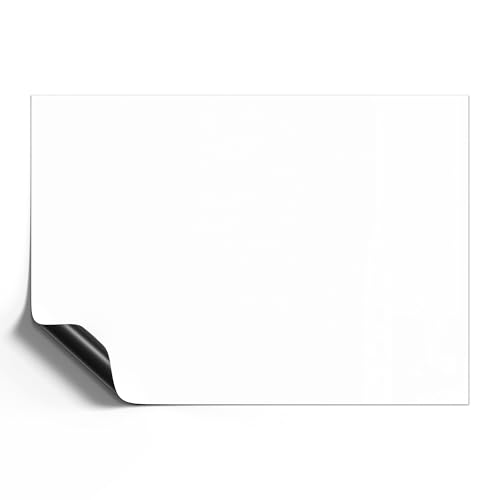 DEQORI Magnetfolie universal 59x42 cm (A2) | Unifarben - Weiß | Magnet Magnetmatte Kühlschrank | magnetisch beschreibbar Wochenplaner & Haushaltsplaner | Magnet-Schild Einkaufsliste von DEQORI