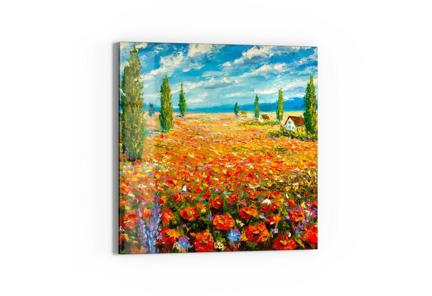 DEQORI Magnettafel 'Blumenmeer im Monet-Stil', Whiteboard Pinnwand beschreibbar von DEQORI
