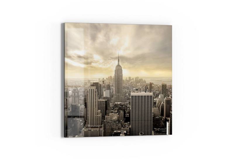 DEQORI Magnettafel 'Goldene Metropole', Whiteboard Pinnwand beschreibbar von DEQORI