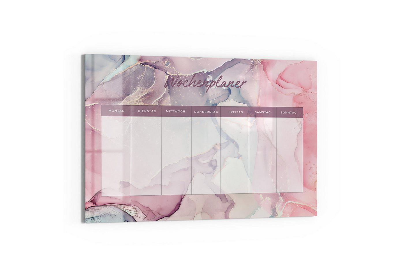 DEQORI Magnettafel 'Planer Pastell (DE) ', Whiteboard Pinnwand beschreibbar von DEQORI