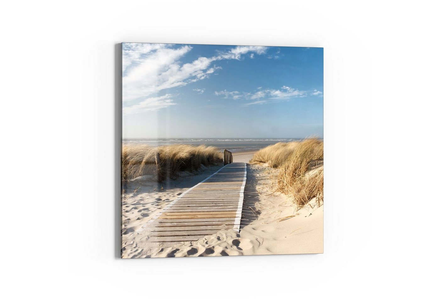 DEQORI Magnettafel 'Strandaufgang am Meer', Whiteboard Pinnwand beschreibbar von DEQORI