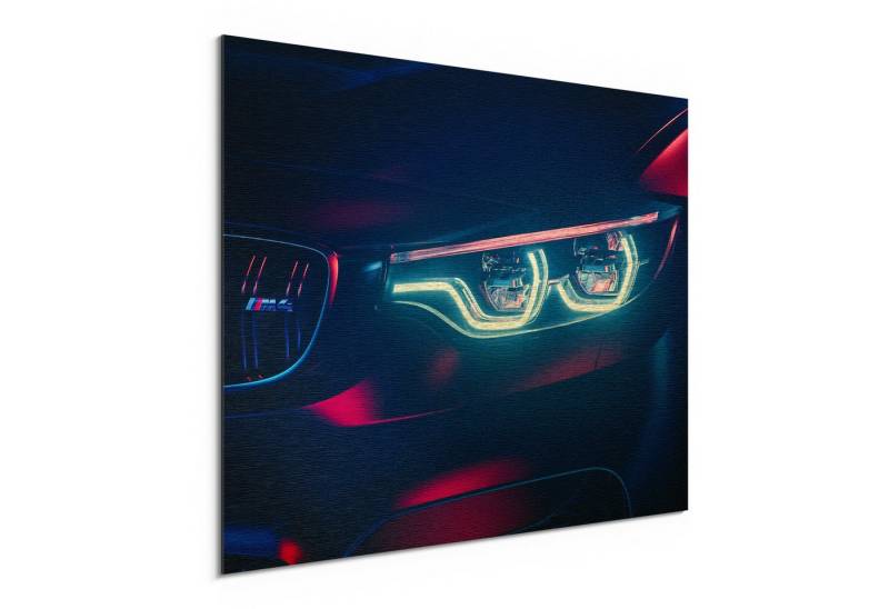 DEQORI Metallbild 'BWM Frontal Nahaufnahme', Alu Dibond Bild Aluminium Aluverbundplatte Design Wandbild Aludibond DEQORI Metallbild 'BWM Frontal Nahaufnahme', Alu Dibond Bild Aluminium Aluverbundplatte Design Wandbild Aludibond von DEQORI