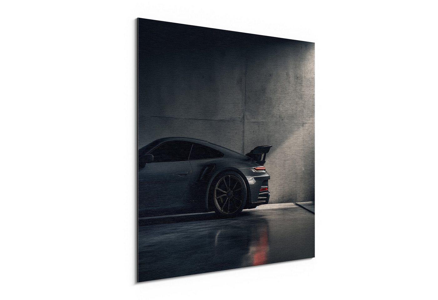 DEQORI Metallbild 'Beton und Benzin', Alu Dibond Bild Aluminium Aluverbundplatte Design Wandbild Aludibond DEQORI Metallbild 'Beton und Benzin', Alu Dibond Bild Aluminium Aluverbundplatte Design Wandbild Aludibond von DEQORI