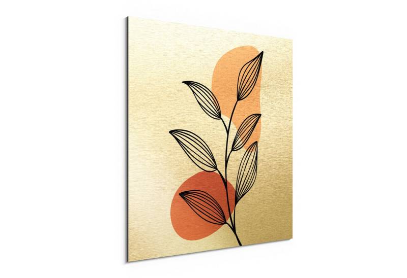 DEQORI Metallbild 'Blatt in Balance', Alu Dibond Bild Aluminium Aluverbundplatte Design Wandbild Aludibond DEQORI Metallbild 'Blatt in Balance', Alu Dibond Bild Aluminium Aluverbundplatte Design Wandbild Aludibond von DEQORI