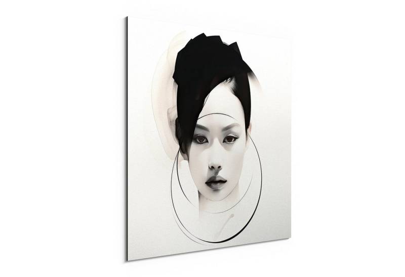 DEQORI Metallbild 'Blick in der Symmetrie', Alu Dibond Bild Aluminium Aluverbundplatte Design Wandbild Aludibond von DEQORI