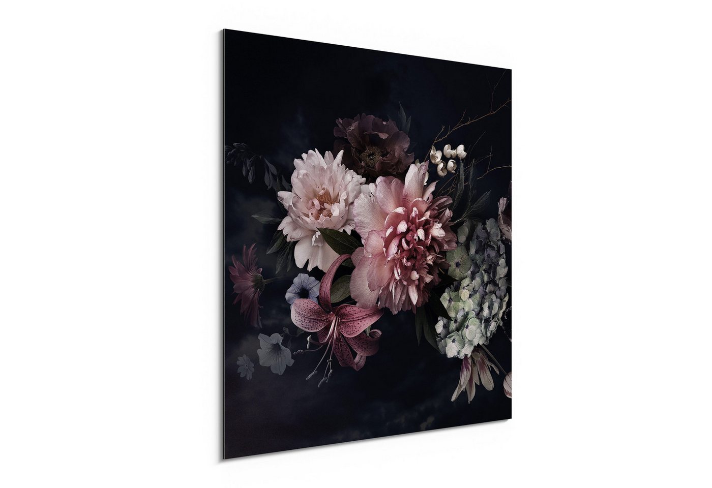 DEQORI Metallbild 'Blühende Pracht', Alu Dibond Bild Aluminium Aluverbundplatte Design Wandbild Aludibond DEQORI Metallbild 'Blühende Pracht', Alu Dibond Bild Aluminium Aluverbundplatte Design Wandbild Aludibond von DEQORI