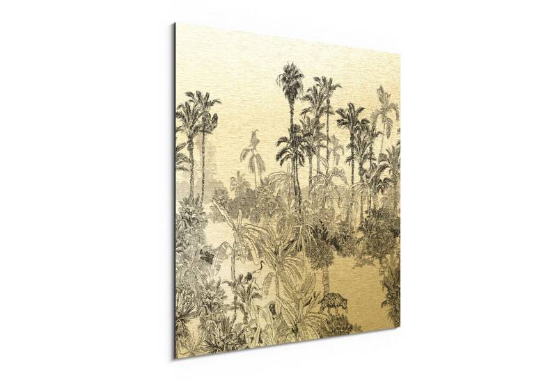 DEQORI Metallbild 'Botanische Wildnis', Alu Dibond Bild Aluminium Aluverbundplatte Design Wandbild Aludibond DEQORI Metallbild 'Botanische Wildnis', Alu Dibond Bild Aluminium Aluverbundplatte Design Wandbild Aludibond von DEQORI