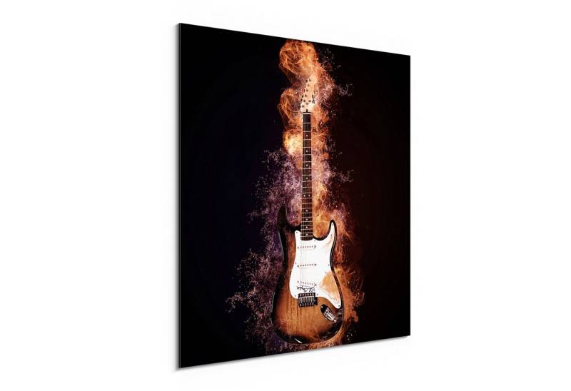 DEQORI Metallbild 'Brennende E-Gitarre', Alu Dibond Bild Aluminium Aluverbundplatte Design Wandbild Aludibond DEQORI Metallbild 'Brennende E-Gitarre', Alu Dibond Bild Aluminium Aluverbundplatte Design Wandbild Aludibond von DEQORI