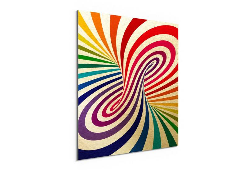 DEQORI Metallbild 'Bunter Wirbelwind', Alu Dibond Bild Aluminium Aluverbundplatte Design Wandbild Aludibond DEQORI Metallbild 'Bunter Wirbelwind', Alu Dibond Bild Aluminium Aluverbundplatte Design Wandbild Aludibond von DEQORI
