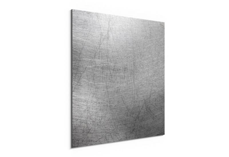 DEQORI Metallbild 'Chaotische Kratzstruktur', Alu Dibond Bild Aluminium Aluverbundplatte Design Wandbild Aludibond DEQORI Metallbild 'Chaotische Kratzstruktur', Alu Dibond Bild Aluminium Aluverbundplatte Design Wandbild Aludibond von DEQORI