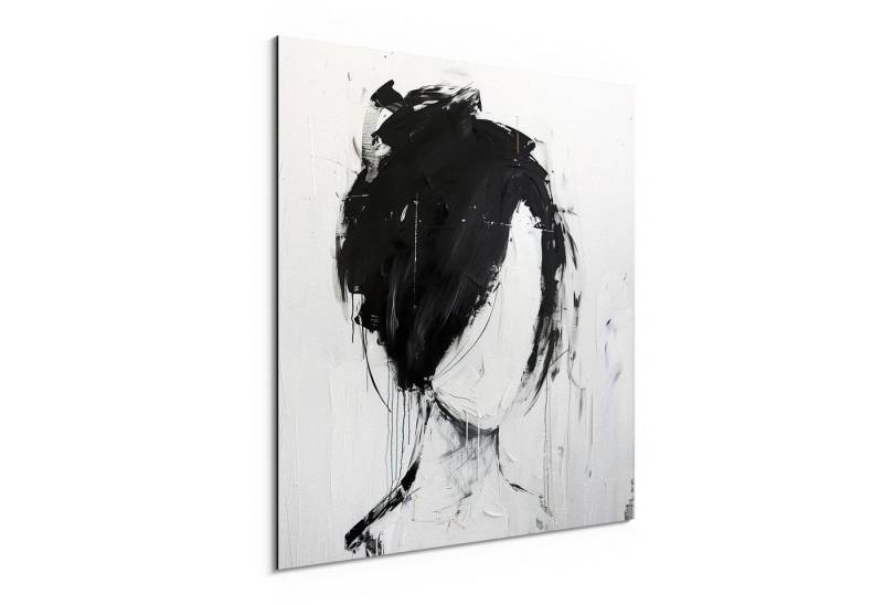 DEQORI Metallbild 'Das Gesicht der Stille', Alu Dibond Bild Aluminium Aluverbundplatte Design Wandbild Aludibond von DEQORI