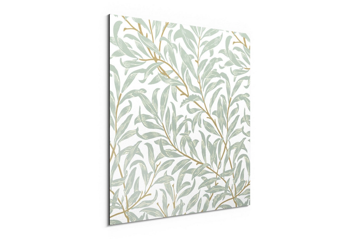 DEQORI Metallbild 'Dekorative Weidenzweige', Alu Dibond Bild Aluminium Aluverbundplatte Design Wandbild Aludibond DEQORI Metallbild 'Dekorative Weidenzweige', Alu Dibond Bild Aluminium Aluverbundplatte Design Wandbild Aludibond von DEQORI