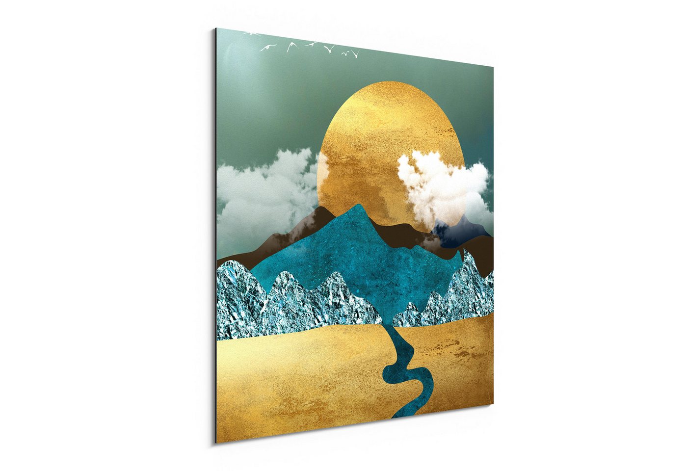 DEQORI Metallbild 'Der Sonnenpfad', Alu Dibond Bild Aluminium Aluverbundplatte Design Wandbild Aludibond DEQORI Metallbild 'Der Sonnenpfad', Alu Dibond Bild Aluminium Aluverbundplatte Design Wandbild Aludibond von DEQORI