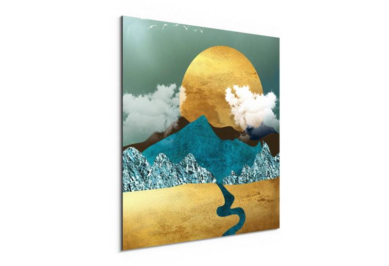 DEQORI Metallbild 'Der Sonnenpfad', Alu Dibond Bild Aluminium Aluverbundplatte Design Wandbild Aludibond DEQORI Metallbild 'Der Sonnenpfad', Alu Dibond Bild Aluminium Aluverbundplatte Design Wandbild Aludibond von DEQORI