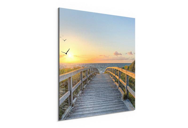DEQORI Metallbild 'Dünenweg zum Meer', Alu Dibond Bild Aluminium Aluverbundplatte Design Wandbild Aludibond DEQORI Metallbild 'Dünenweg zum Meer', Alu Dibond Bild Aluminium Aluverbundplatte Design Wandbild Aludibond von DEQORI