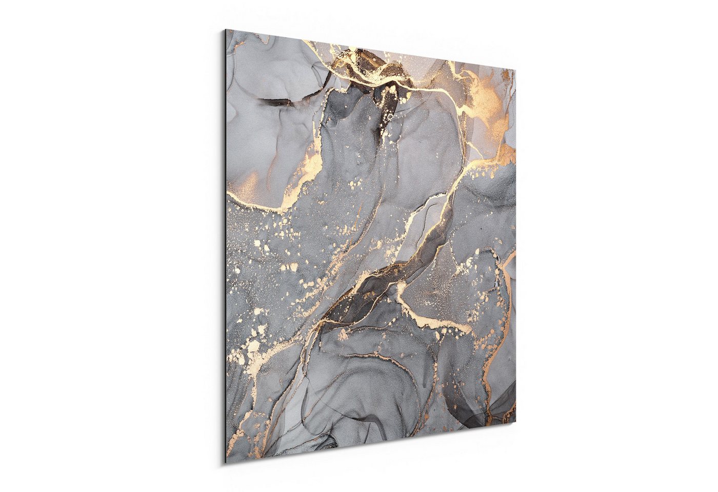 DEQORI Metallbild 'Elegantes Marmormuster', Alu Dibond Bild Aluminium Aluverbundplatte Design Wandbild Aludibond DEQORI Metallbild 'Elegantes Marmormuster', Alu Dibond Bild Aluminium Aluverbundplatte Design Wandbild Aludibond von DEQORI