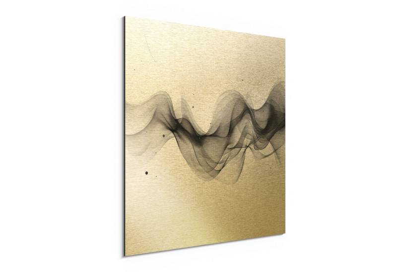 DEQORI Metallbild 'Fließende Schwarztöne', Alu Dibond Bild Aluminium Aluverbundplatte Design Wandbild Aludibond DEQORI Metallbild 'Fließende Schwarztöne', Alu Dibond Bild Aluminium Aluverbundplatte Design Wandbild Aludibond von DEQORI