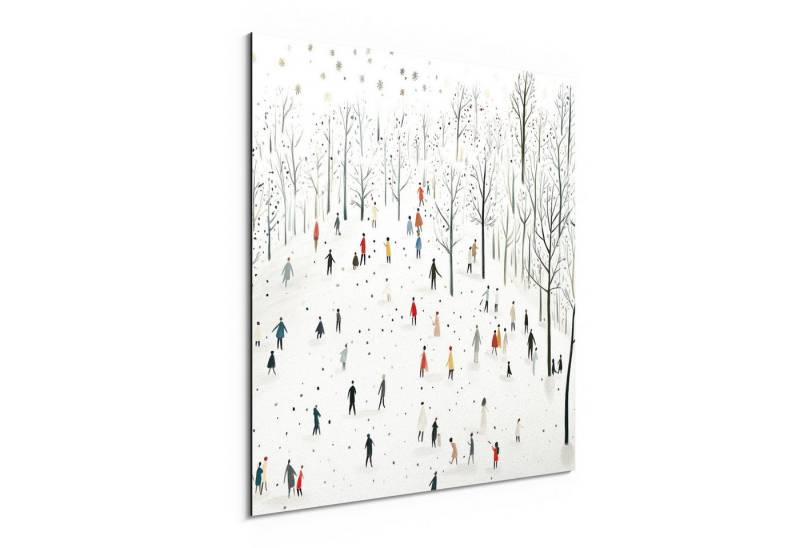DEQORI Metallbild 'Fröhliches Schneetreiben', Alu Dibond Bild Aluminium Aluverbundplatte Design Wandbild Aludibond DEQORI Metallbild 'Fröhliches Schneetreiben', Alu Dibond Bild Aluminium Aluverbundplatte Design Wandbild Aludibond von DEQORI