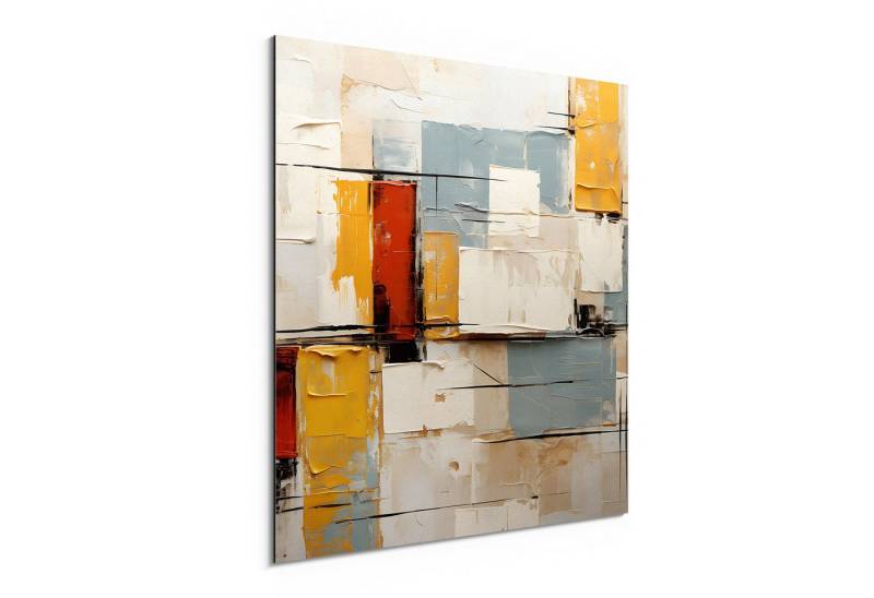 DEQORI Metallbild 'Geometrie in Öl', Alu Dibond Bild Aluminium Aluverbundplatte Design Wandbild Aludibond DEQORI Metallbild 'Geometrie in Öl', Alu Dibond Bild Aluminium Aluverbundplatte Design Wandbild Aludibond von DEQORI