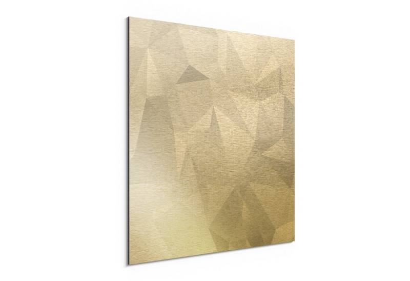 DEQORI Metallbild 'Geometrisches Muster', Alu Dibond Bild Aluminium Aluverbundplatte Design Wandbild Aludibond von DEQORI
