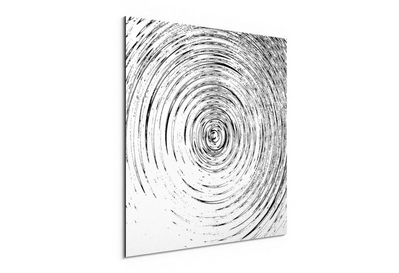 DEQORI Metallbild 'Im Sog der Linien', Alu Dibond Bild Aluminium Aluverbundplatte Design Wandbild Aludibond von DEQORI