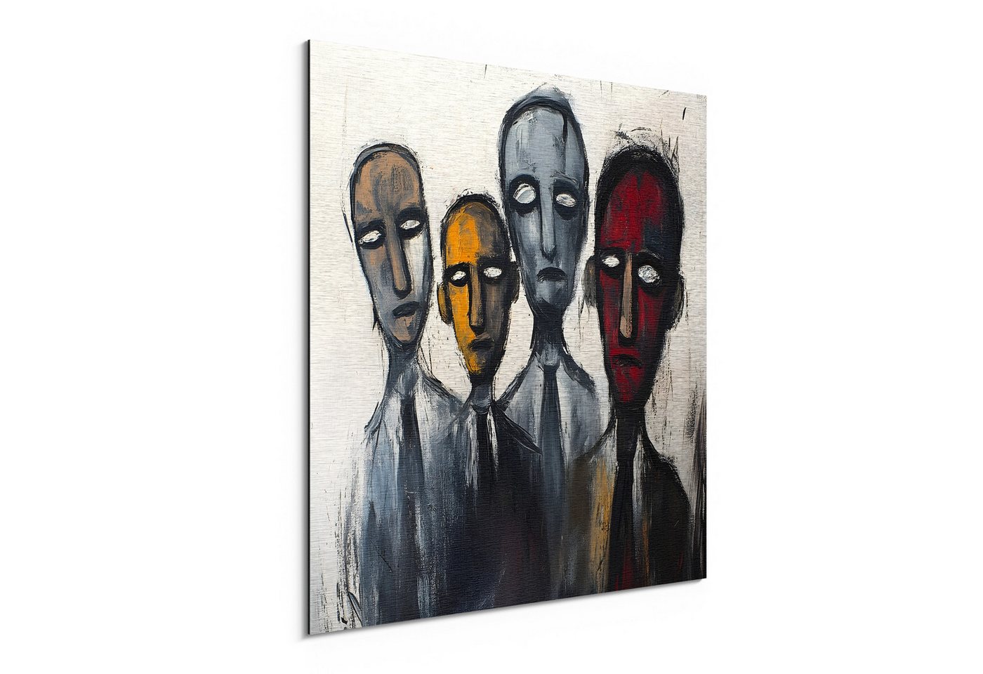 DEQORI Metallbild 'In der Menge verloren', Alu Dibond Bild Aluminium Aluverbundplatte Design Wandbild Aludibond DEQORI Metallbild 'In der Menge verloren', Alu Dibond Bild Aluminium Aluverbundplatte Design Wandbild Aludibond von DEQORI