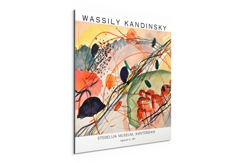 DEQORI Metallbild 'Kandinskys Farbklänge', Alu Dibond Bild Aluminium Aluverbundplatte Design Wandbild Aludibond DEQORI Metallbild 'Kandinskys Farbklänge', Alu Dibond Bild Aluminium Aluverbundplatte Design Wandbild Aludibond von DEQORI