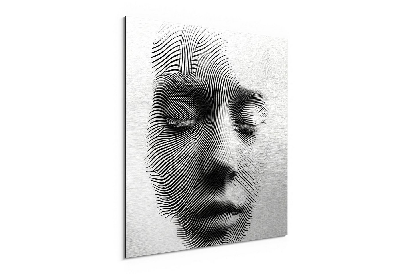 DEQORI Metallbild 'Konturen der Gedanken', Alu Dibond Bild Aluminium Aluverbundplatte Design Wandbild Aludibond DEQORI Metallbild 'Konturen der Gedanken', Alu Dibond Bild Aluminium Aluverbundplatte Design Wandbild Aludibond von DEQORI