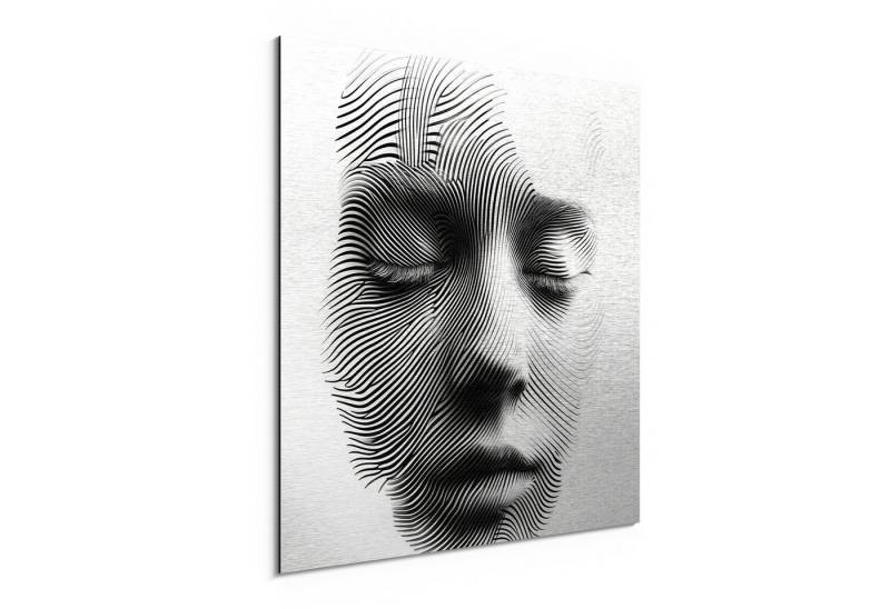 DEQORI Metallbild 'Konturen der Gedanken', Alu Dibond Bild Aluminium Aluverbundplatte Design Wandbild Aludibond DEQORI Metallbild 'Konturen der Gedanken', Alu Dibond Bild Aluminium Aluverbundplatte Design Wandbild Aludibond von DEQORI