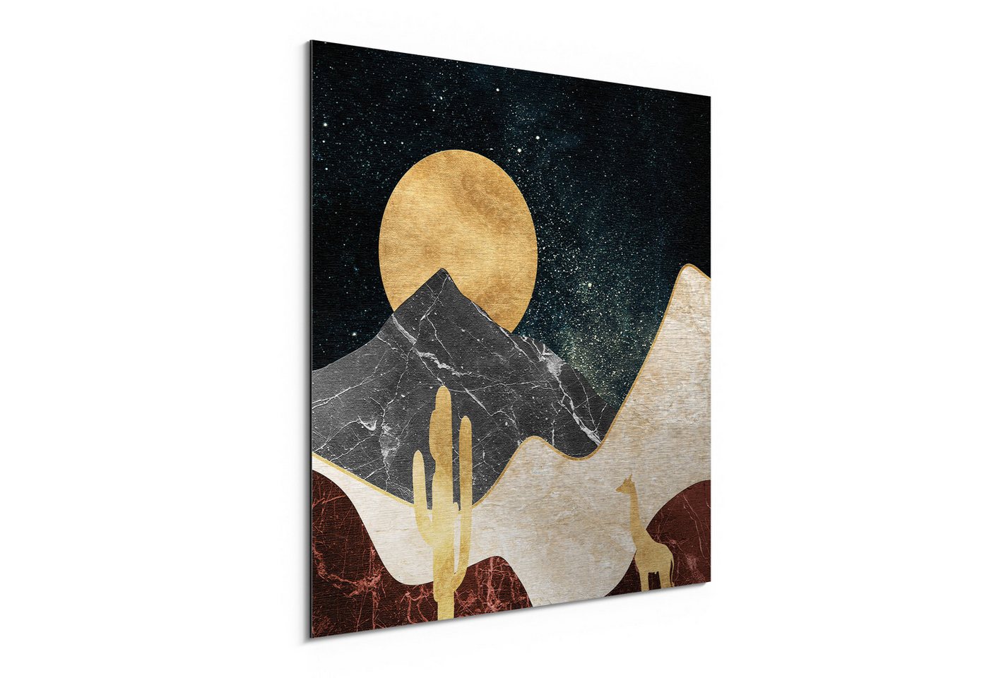 DEQORI Metallbild 'Kosmische Steppe', Alu Dibond Bild Aluminium Aluverbundplatte Design Wandbild Aludibond DEQORI Metallbild 'Kosmische Steppe', Alu Dibond Bild Aluminium Aluverbundplatte Design Wandbild Aludibond von DEQORI