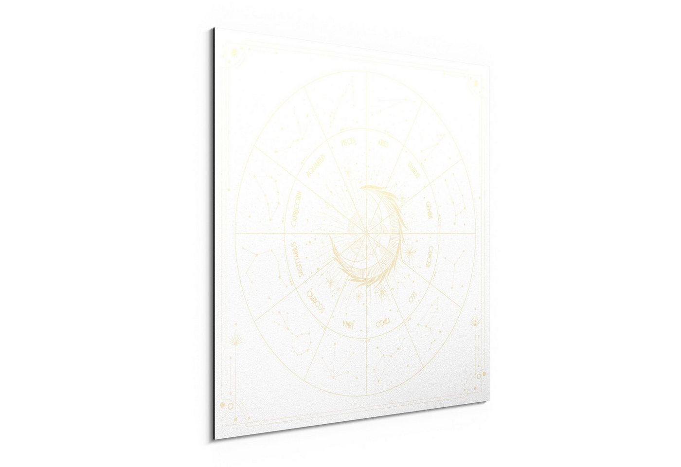 DEQORI Metallbild 'Kosmischer Kompass', Alu Dibond Bild Aluminium Aluverbundplatte Design Wandbild Aludibond DEQORI Metallbild 'Kosmischer Kompass', Alu Dibond Bild Aluminium Aluverbundplatte Design Wandbild Aludibond von DEQORI