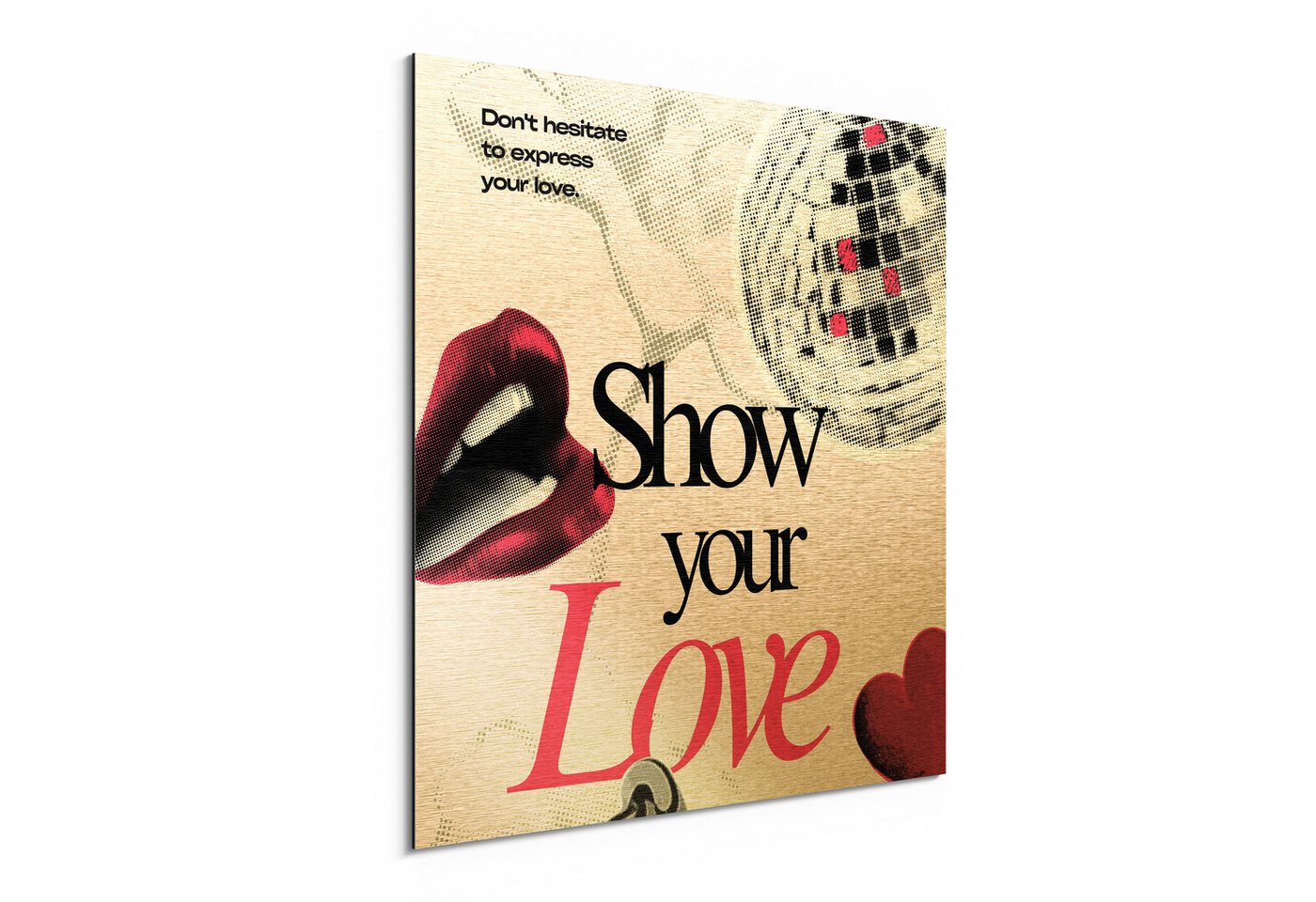 DEQORI Metallbild 'Lippen & Lollis', Alu Dibond Bild Aluminium Aluverbundplatte Design Wandbild Aludibond DEQORI Metallbild 'Lippen & Lollis', Alu Dibond Bild Aluminium Aluverbundplatte Design Wandbild Aludibond von DEQORI