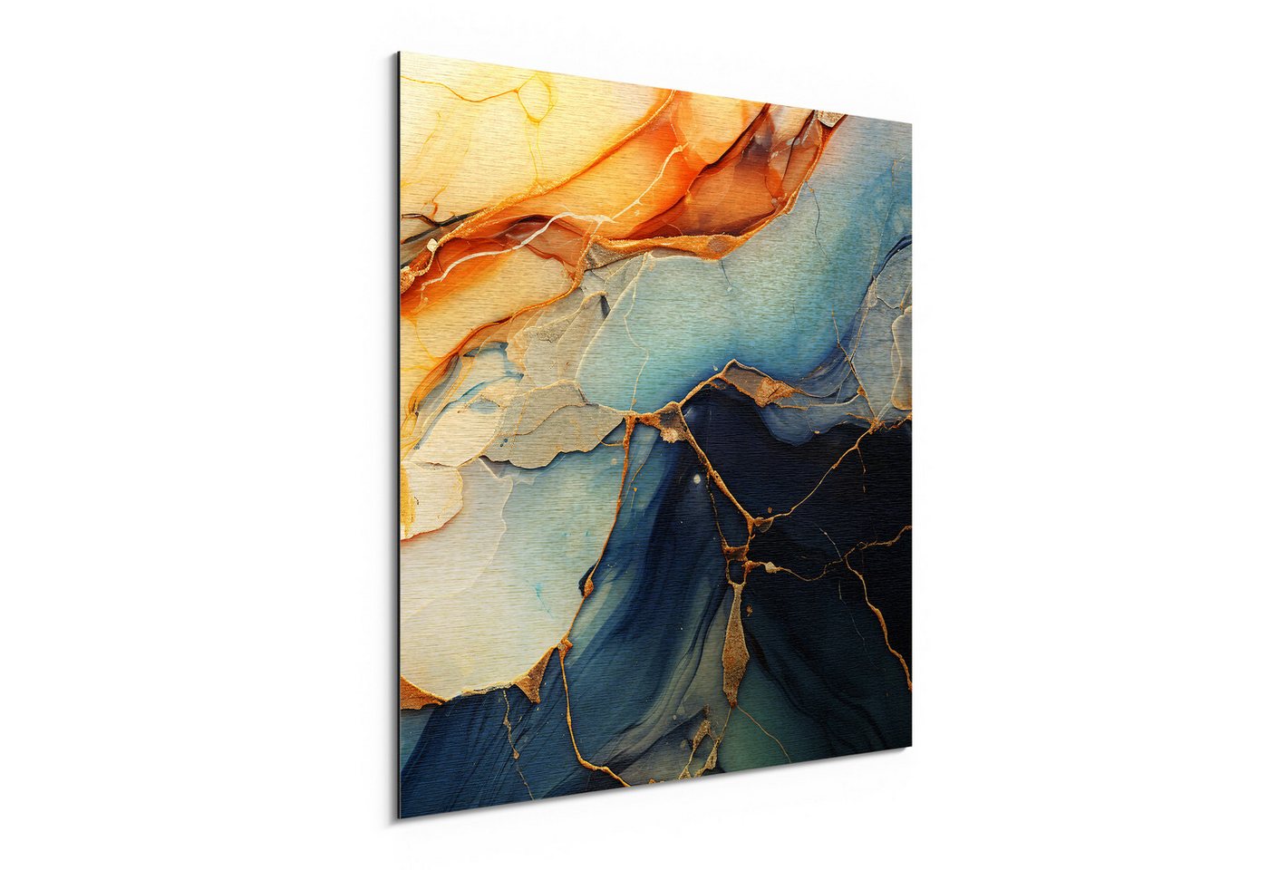 DEQORI Metallbild 'Mineralischer Tanz', Alu Dibond Bild Aluminium Aluverbundplatte Design Wandbild Aludibond DEQORI Metallbild 'Mineralischer Tanz', Alu Dibond Bild Aluminium Aluverbundplatte Design Wandbild Aludibond von DEQORI