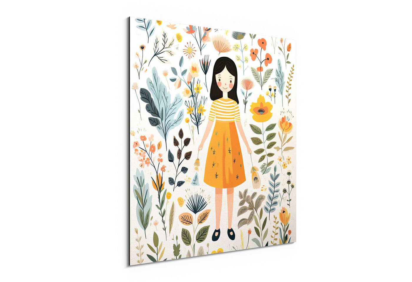 DEQORI Metallbild 'Mitten im Blumentraum', Alu Dibond Bild Aluminium Aluverbundplatte Design Wandbild Aludibond DEQORI Metallbild 'Mitten im Blumentraum', Alu Dibond Bild Aluminium Aluverbundplatte Design Wandbild Aludibond von DEQORI