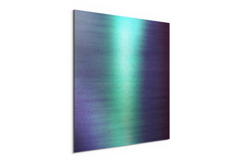 DEQORI Metallbild 'Neonstruktur mit Körnung', Alu Dibond Bild Aluminium Aluverbundplatte Design Wandbild Aludibond DEQORI Metallbild 'Neonstruktur mit Körnung', Alu Dibond Bild Aluminium Aluverbundplatte Design Wandbild Aludibond von DEQORI