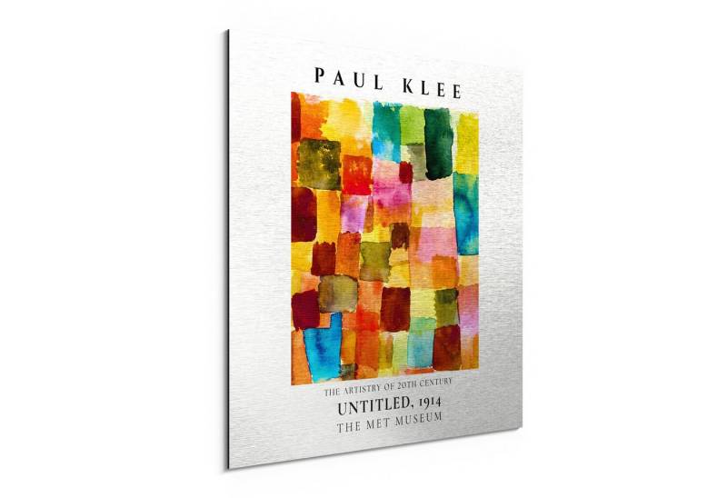 DEQORI Metallbild 'Paul Klee Untitled', Alu Dibond Bild Aluminium Aluverbundplatte Design Wandbild Aludibond von DEQORI