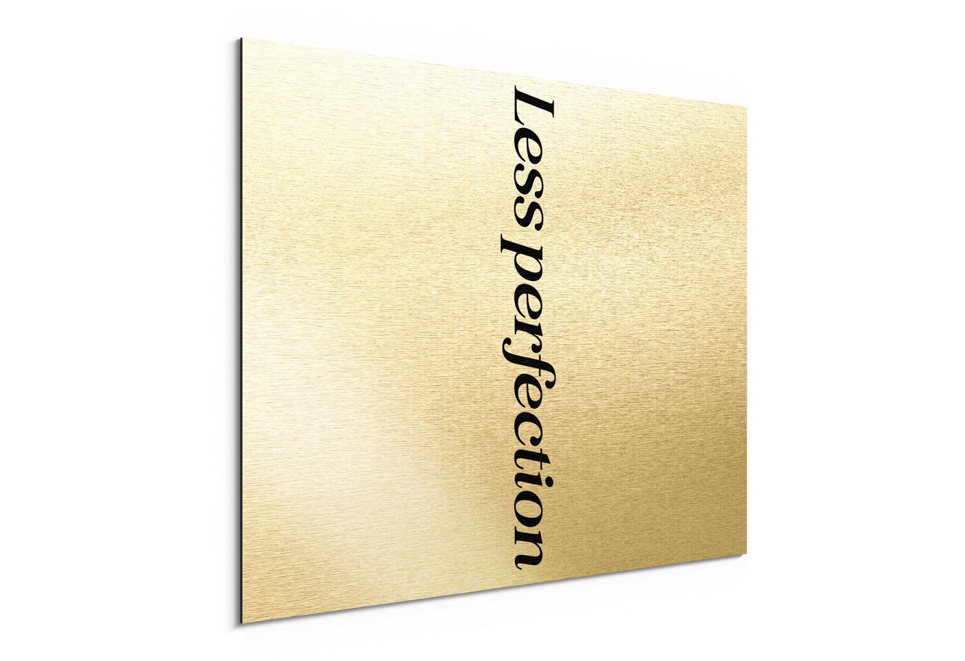 DEQORI Metallbild 'Perfektion war gestern', Alu Dibond Bild Aluminium Aluverbundplatte Design Wandbild Aludibond DEQORI Metallbild 'Perfektion war gestern', Alu Dibond Bild Aluminium Aluverbundplatte Design Wandbild Aludibond von DEQORI