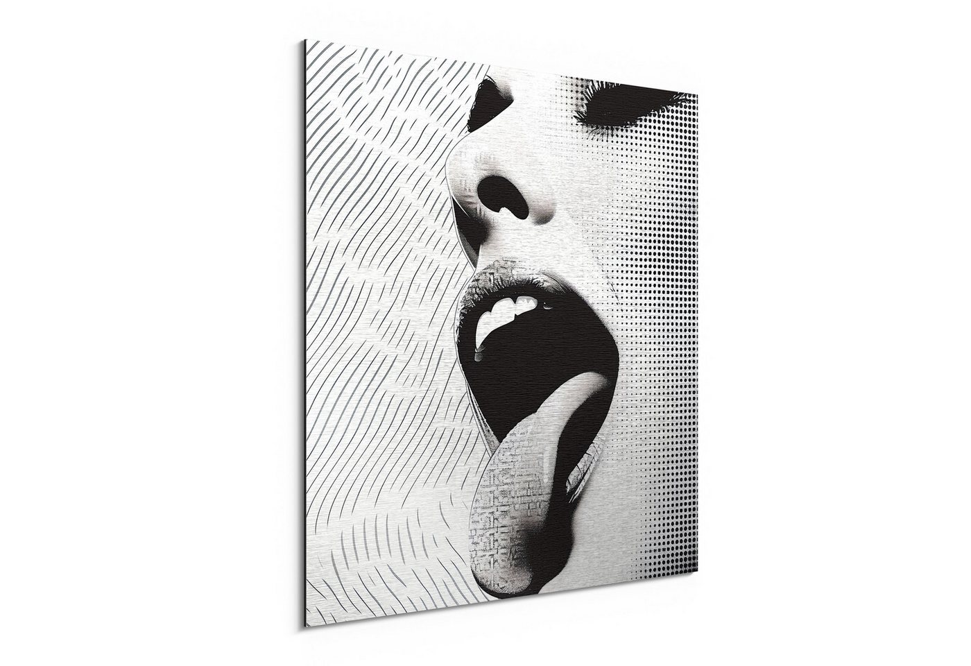 DEQORI Metallbild 'Pixel der Begierde', Alu Dibond Bild Aluminium Aluverbundplatte Design Wandbild Aludibond DEQORI Metallbild 'Pixel der Begierde', Alu Dibond Bild Aluminium Aluverbundplatte Design Wandbild Aludibond von DEQORI