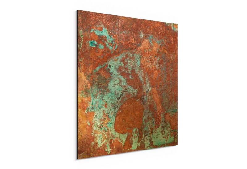 DEQORI Metallbild 'Rostige Kupferplatte', Alu Dibond Bild Aluminium Aluverbundplatte Design Wandbild Aludibond DEQORI Metallbild 'Rostige Kupferplatte', Alu Dibond Bild Aluminium Aluverbundplatte Design Wandbild Aludibond von DEQORI