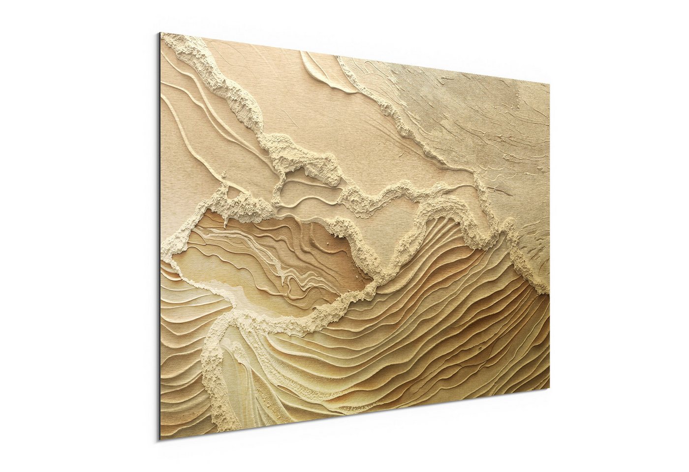 DEQORI Metallbild 'Sandwellenzauber', Alu Dibond Bild Aluminium Aluverbundplatte Design Wandbild Aludibond DEQORI Metallbild 'Sandwellenzauber', Alu Dibond Bild Aluminium Aluverbundplatte Design Wandbild Aludibond von DEQORI