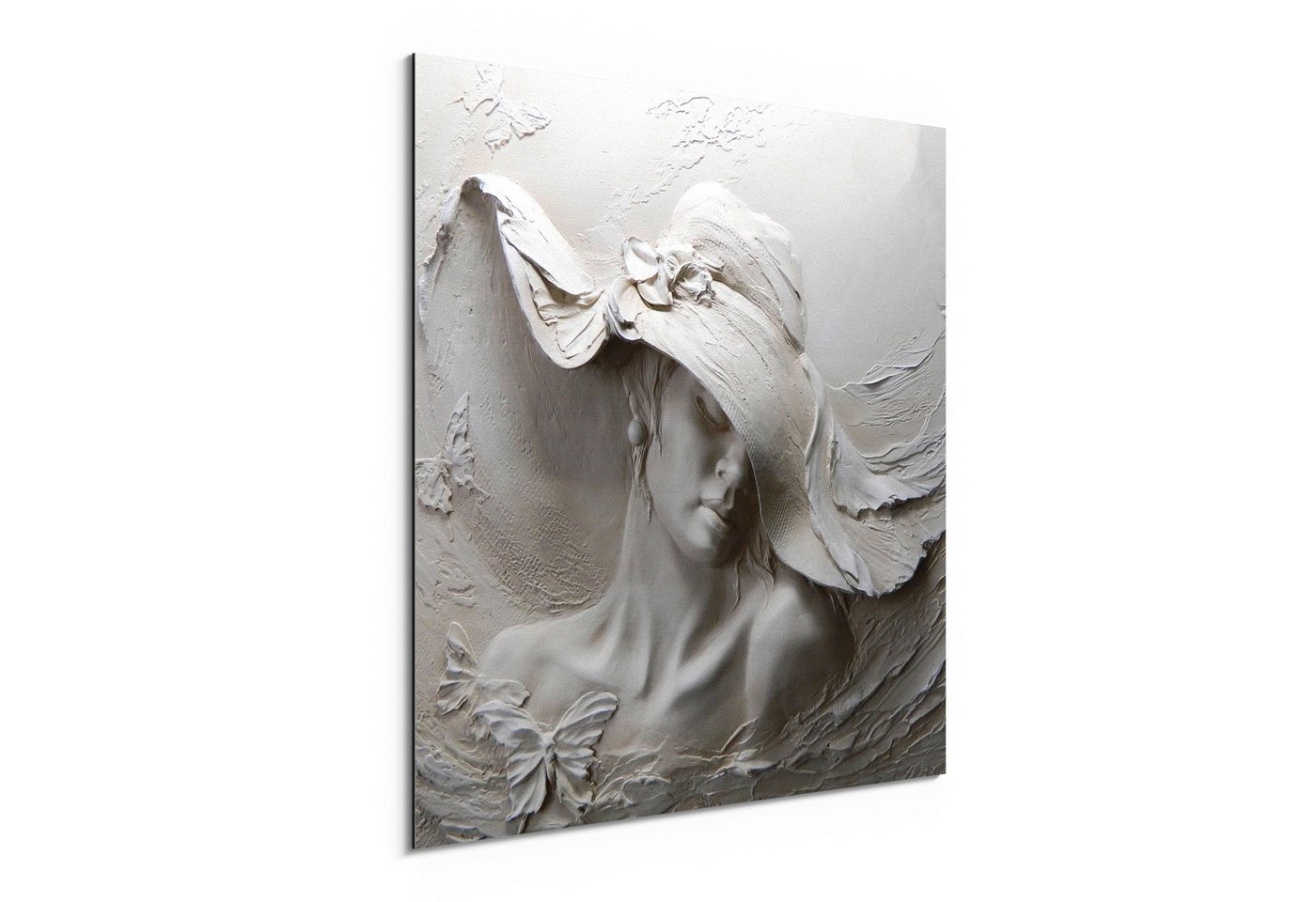 DEQORI Metallbild 'Skulptur einer Lady', Alu Dibond Bild Aluminium Aluverbundplatte Design Wandbild Aludibond DEQORI Metallbild 'Skulptur einer Lady', Alu Dibond Bild Aluminium Aluverbundplatte Design Wandbild Aludibond von DEQORI