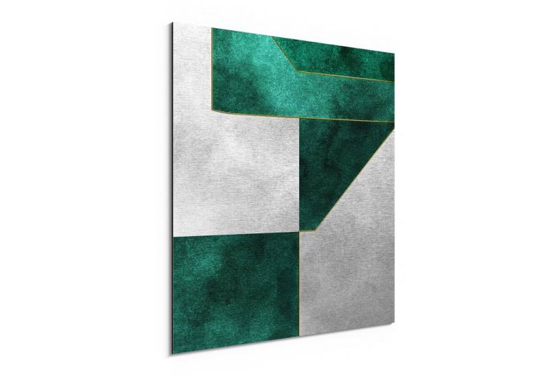 DEQORI Metallbild 'Smaragd-Geometrie', Alu Dibond Bild Aluminium Aluverbundplatte Design Wandbild Aludibond DEQORI Metallbild 'Smaragd-Geometrie', Alu Dibond Bild Aluminium Aluverbundplatte Design Wandbild Aludibond von DEQORI